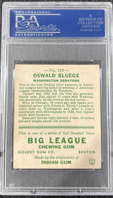 1933 Goudey Oswald Bluege #113 PSA 4